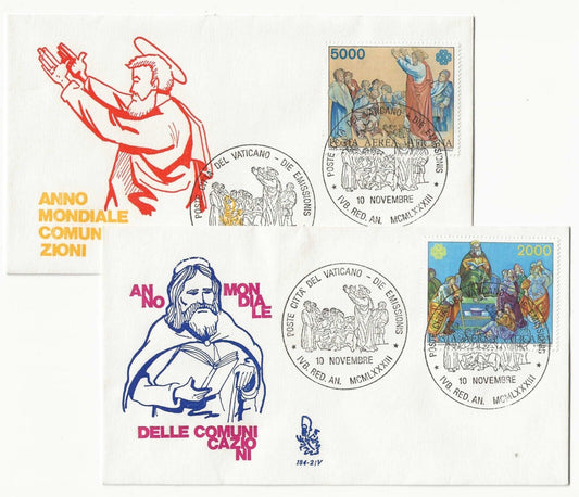 Vaticano - FDC 10 novembre 1983 - Posta aerea anno mondiale delle comunicazioni