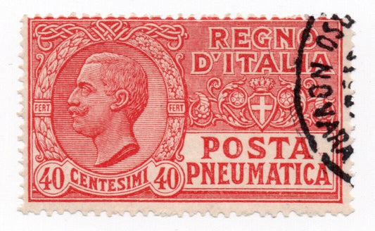 1925 - Regno d'Italia - Posta pneumatica tipi del '13, 40 c. rosso usato