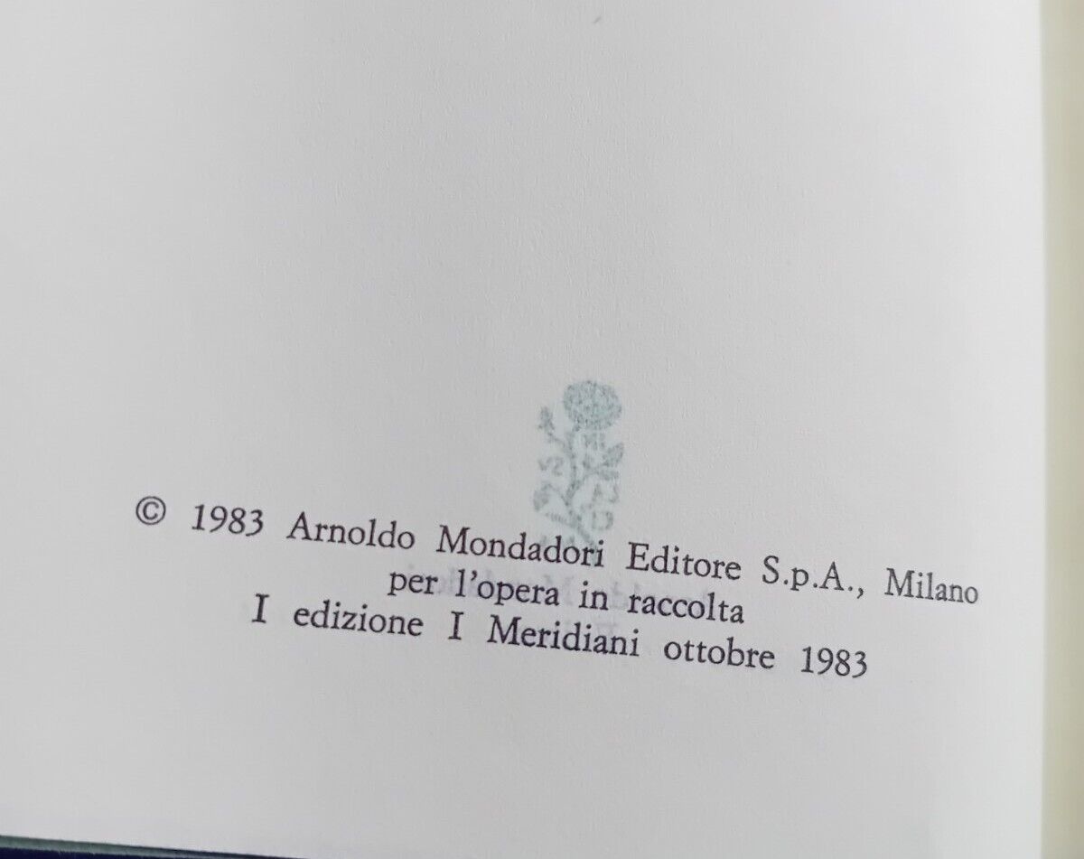 ITALIAN STORIES OF THE TWENTIETH CENTURY Meridiani Mondadori 1983