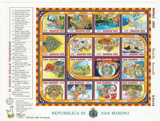 2003 San Marino - Foglietto Natale MNH**