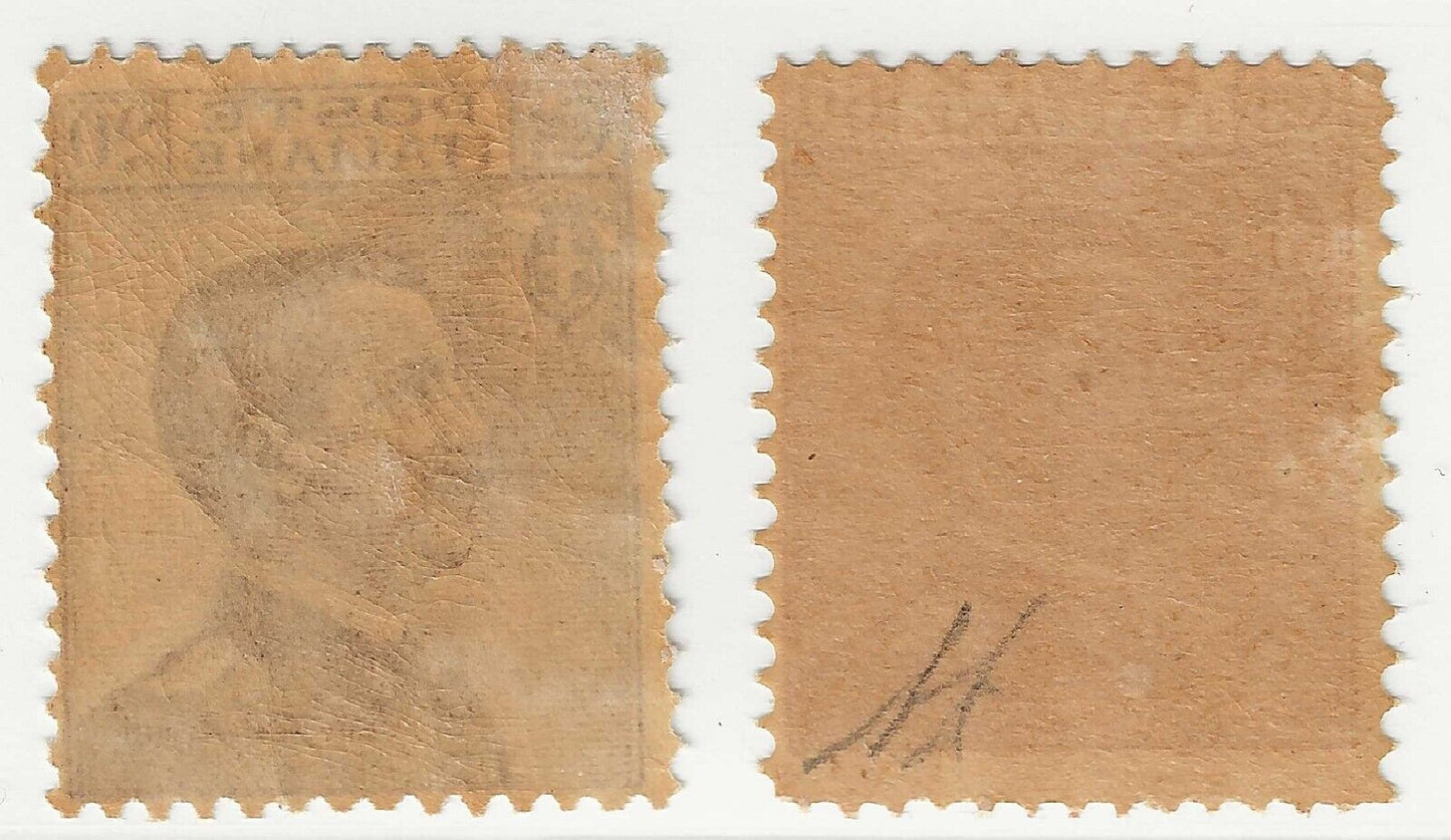 1926 Regno - Tipi del 1908, 2 val. completa MNH** (60 c. siglato Diena)