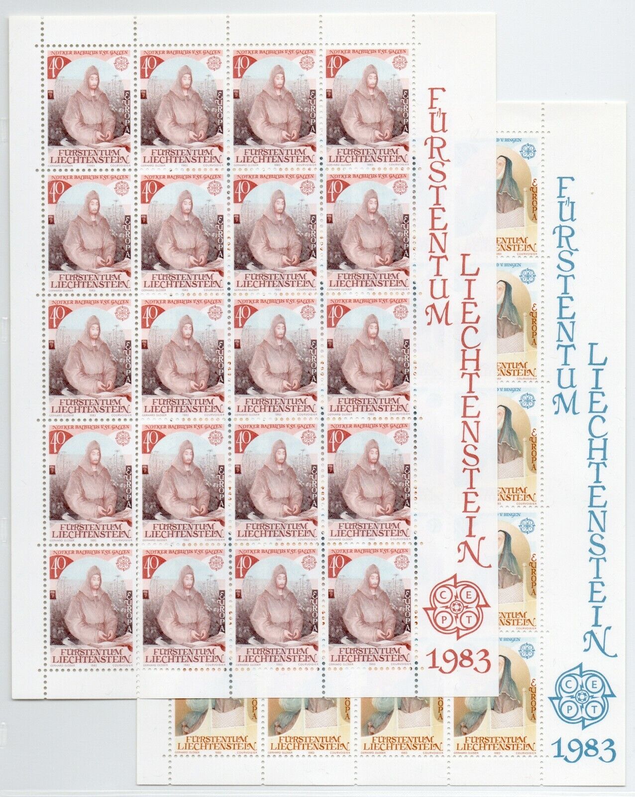 1983 - Europa CEPT (GIRO COMPLETO) - Opere genere umano, minifogli e fogli MNH**