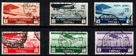 1933 Colonie (Libia) - Serie VII Fiera di Tripoli Posta Aerea usata