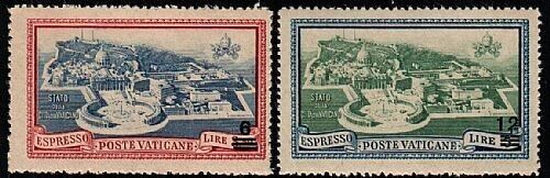 1931 Città del Vaticano - Medaglioncini Espressi soprastampati MNH**