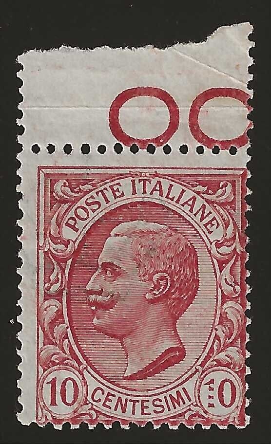 1906 Regno d'Italia - 10 cent. Leoni con cifra "1" formata da 4 puntini MNH**