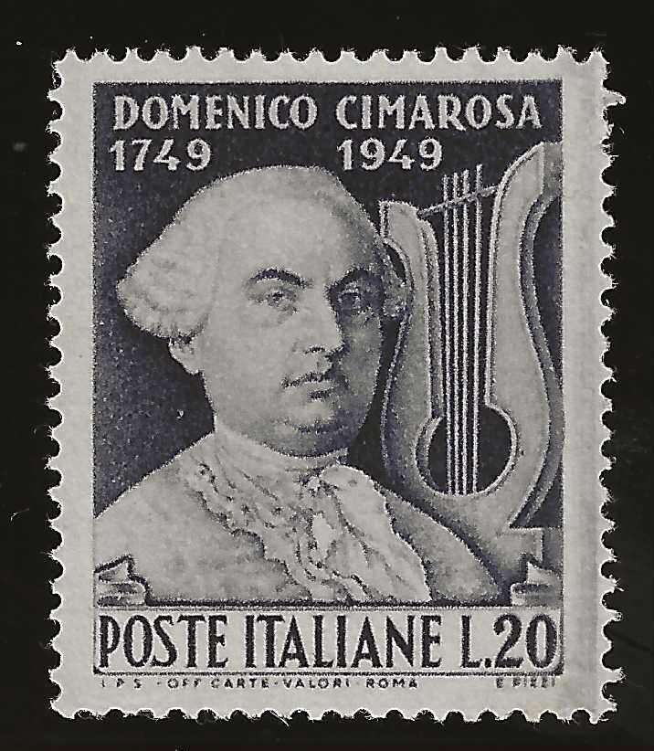 1949 Repubblica italiana - 20 L. Domenico Cimarosa MNH**