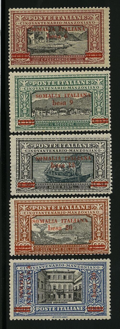 1924 Colonie (Somalia) - Serie Manzoni 5 valori MNH**