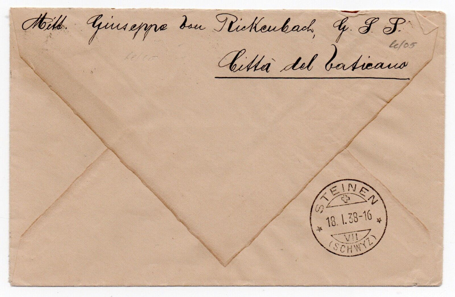 Vatican - 1,25 L. Congrès juridique 1935 isolé sur carte postale pour la Suisse