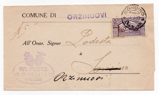 Royaume - 50 s. naissance violette de Virgile isolée sur feuille Commune d'Orzinovi