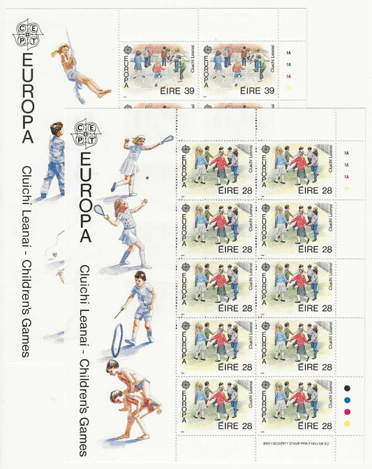 1989 Europa CEPT (Irlanda) - Giochi infantili 2 minifogli MNH**