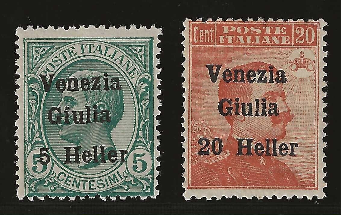 Occupazioni (Venezia Giulia) - francobolli soprastampati del 1906-17 MH*