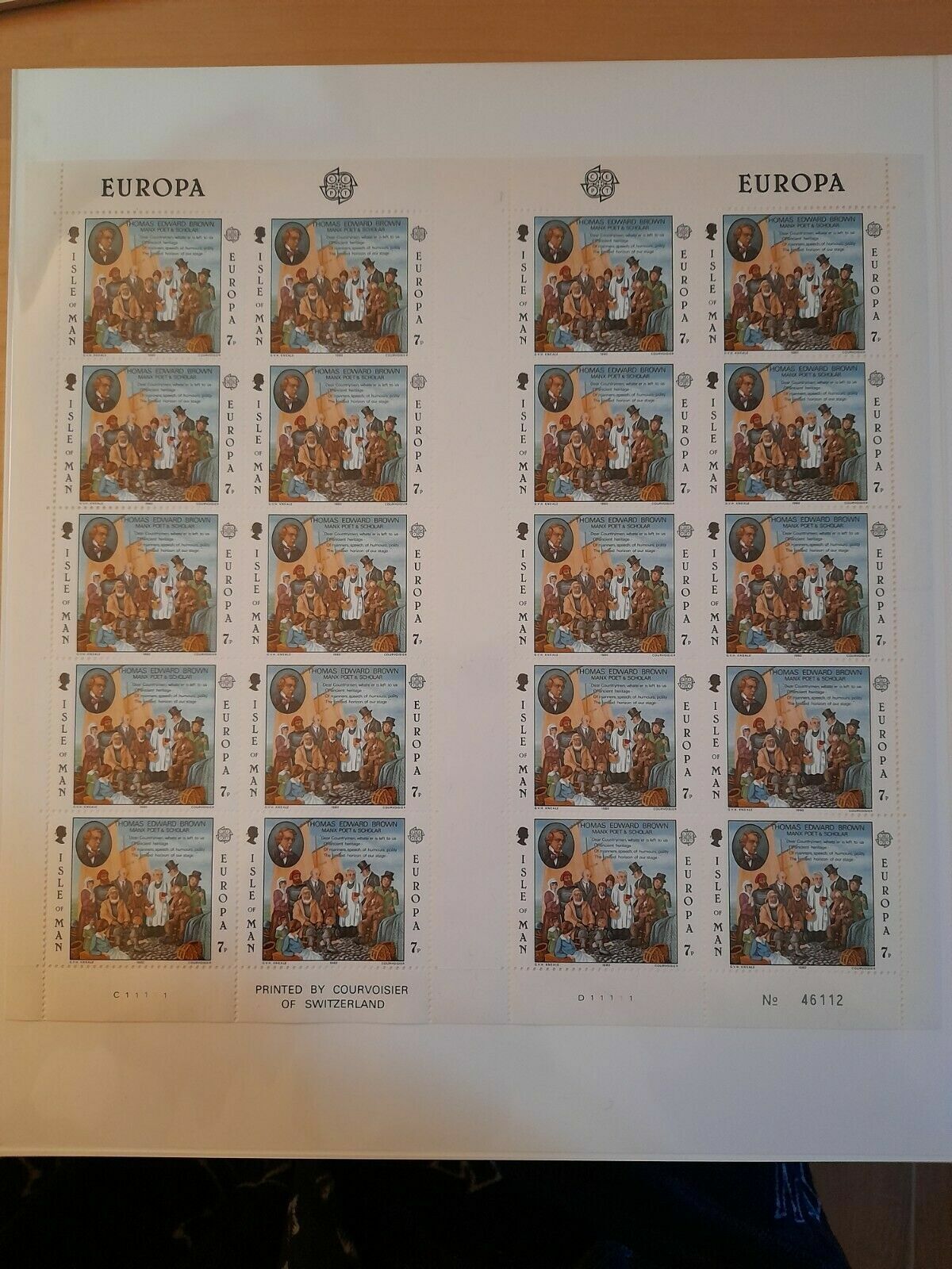 1980 - Europa CEPT (FULL LAP) - Personnages célèbres, Mini-feuillets + BF...