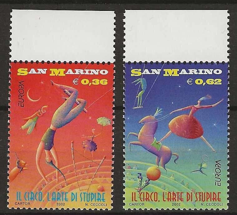 2002 Saint-Marin - Europe Unie Les valeurs Circus 2 MNH**