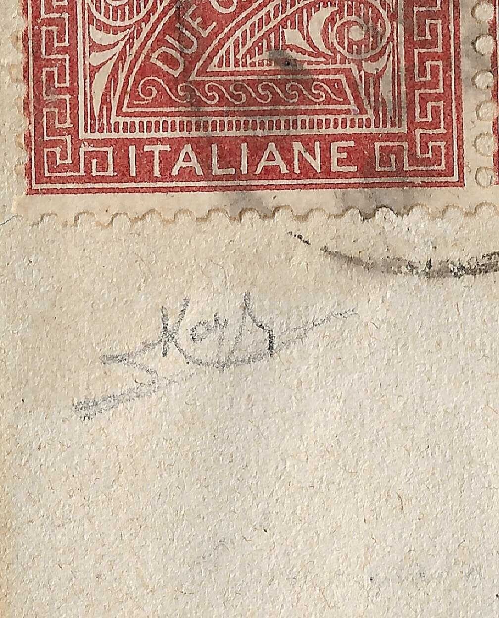 1863 Regno d'Italia - Striscia di 3 valori 2 cent. su fascetta per giornali