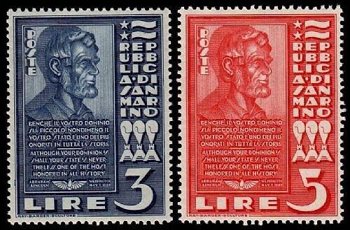 1938 San Marino - Serie completa Lincoln MNH**