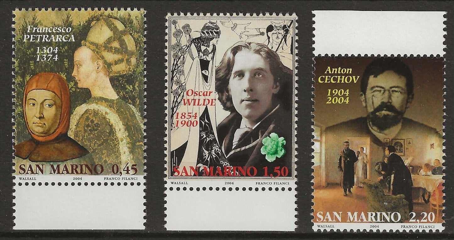 2004 San Marino - Characters of Literature, series of 3 stamps. MNH**