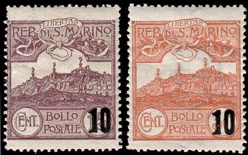 1941 San Marino - Serie completa Vedute soprastampati MH*