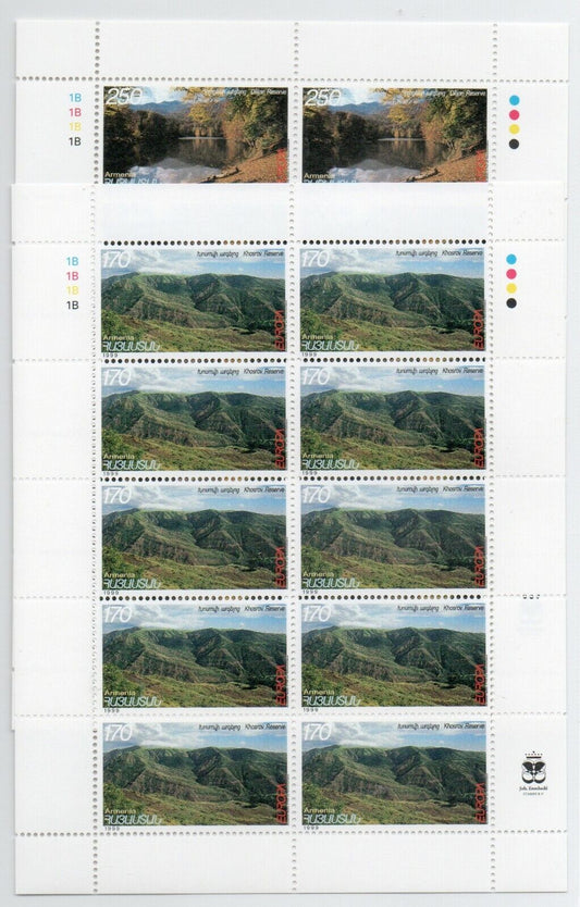 1999 - Europa CEPT (Armenia) - Riserve e parchi naturali, 2 minifogli MNH