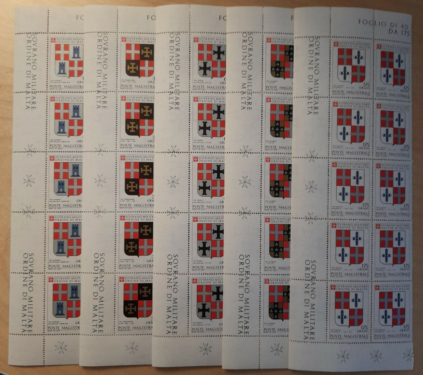 1979 - Ordine di Malta (SMOM) - Annata completa in blocchi di 10 + BF13 MNH**