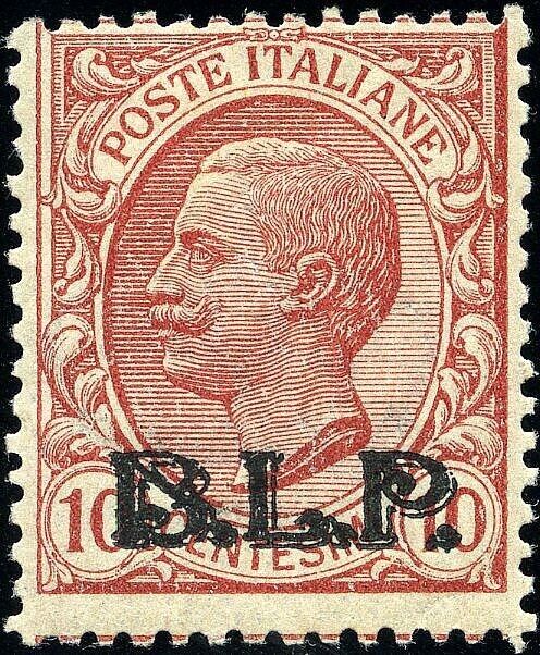 1923 Regno d'Italia - 10 cent. BLP soprastampa nera con firma Carraro MH*