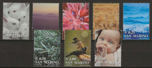 2002 Saint-Marin - Les couleurs de la vie série complète 6 valeurs MNH**