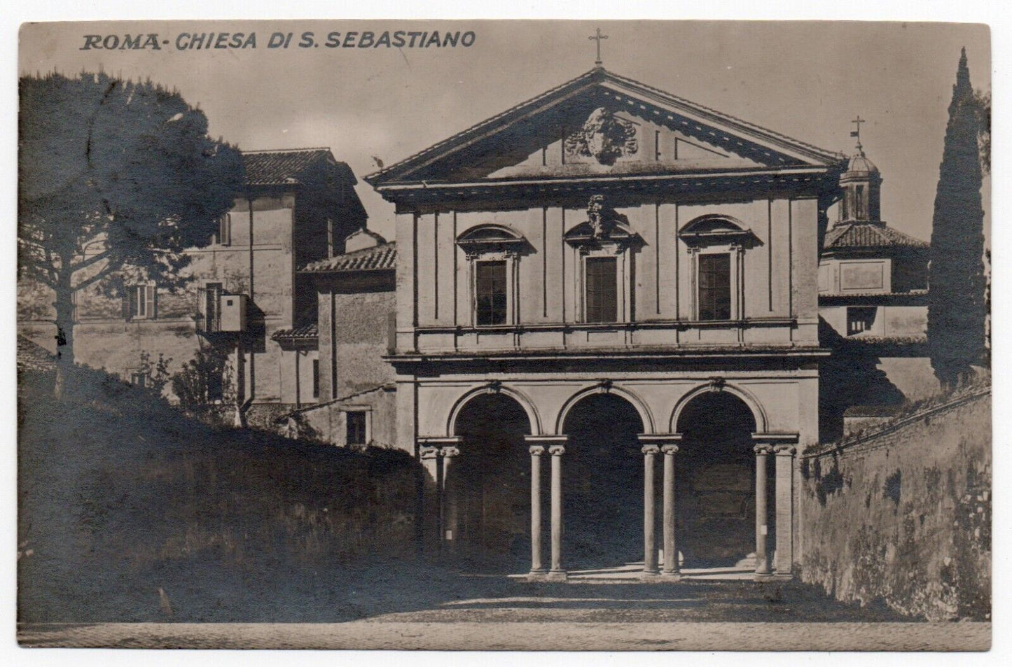 Vatican - 25 + 10 s. Année sainte 1933 isolée sur carte postale pour la Tchécoslovaquie