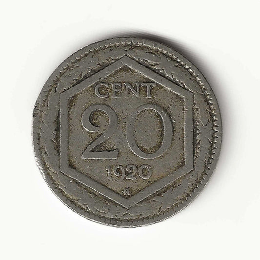 1920 - Regno d'Italia - 20 c. esagono Vittorio Emanuele III Rarità NC BB