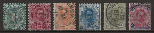 1891/96 Regno d'Italia - Umberto I serie completa 6 val. usati