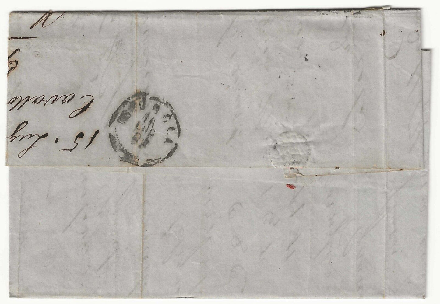 Kingdom - 15th c. 1863 (II) on fold for Brescia for Parma with circle cancellation