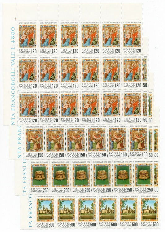 1979 - Città del Vaticano - 900° martirio S. Stanislao, 6 blocchi MNH**