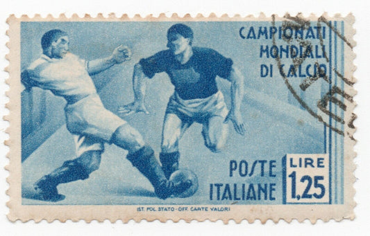 1934 - Regno d'Italia - II campionato mondiale di calcio, 1, 25 L. usato