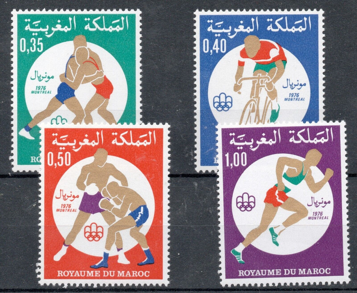 1976 - Maroc (Royaume) - Jeux Olympiques de Montréal, 4 valeurs MNH**