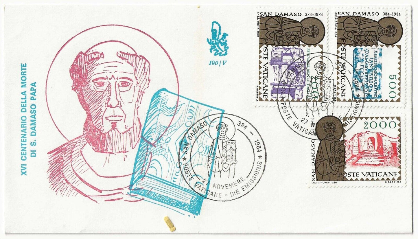 Vaticano - FDC 27 novembre 1983 - 16° Centenario morte S. Damaso papa