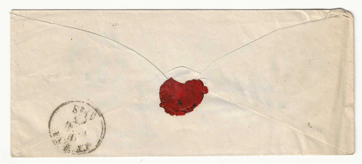 Kingdom - 15th c. 1863 (first type) on an envelope for Cesena with simple postmark from Bologna