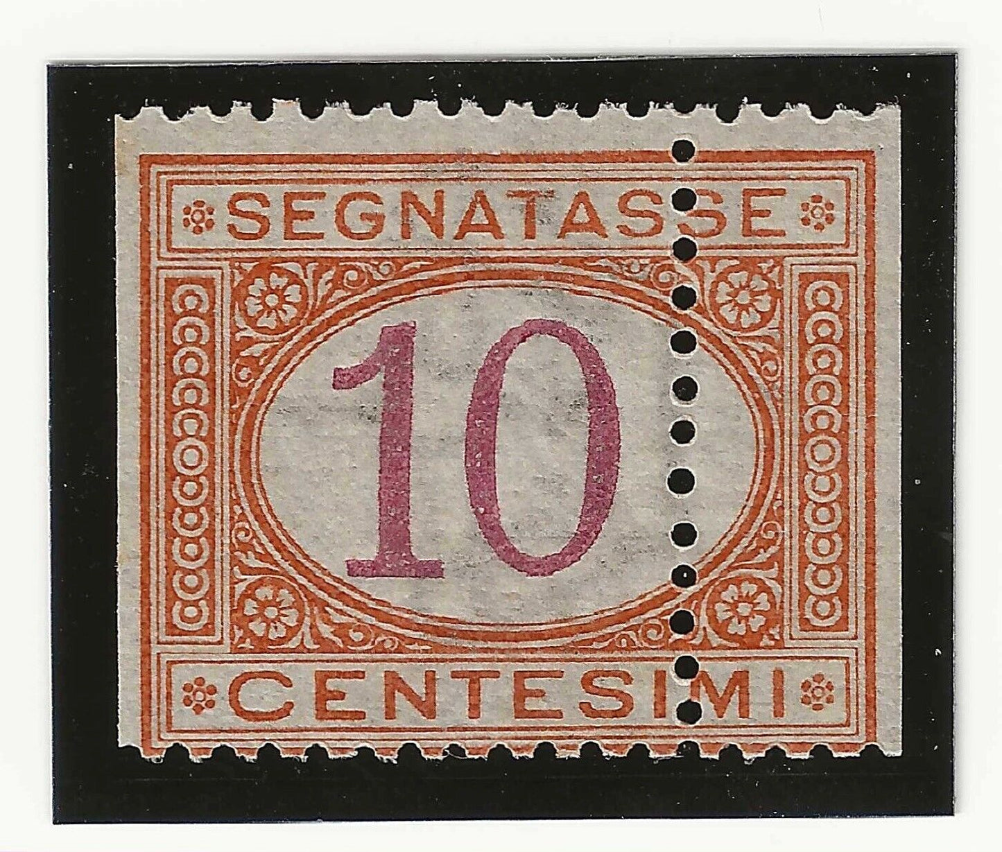 1890 Regno d'Italia - Segnatasse 10 cent. dentellatura verticale spostata MNH**