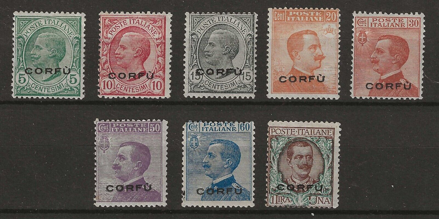 1923 Professions (Corfou) - 10 valeurs en surimpression CORFOU' MNH**