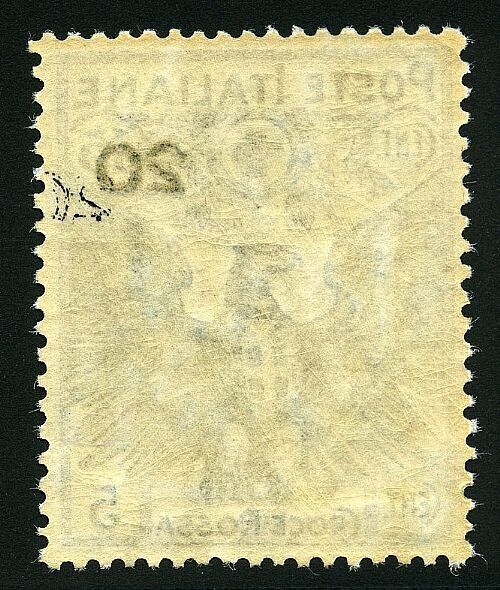 1915 Regno d'Italia - Croce Rossa 20 su 15 cent. decalco della soprastampa MNH**