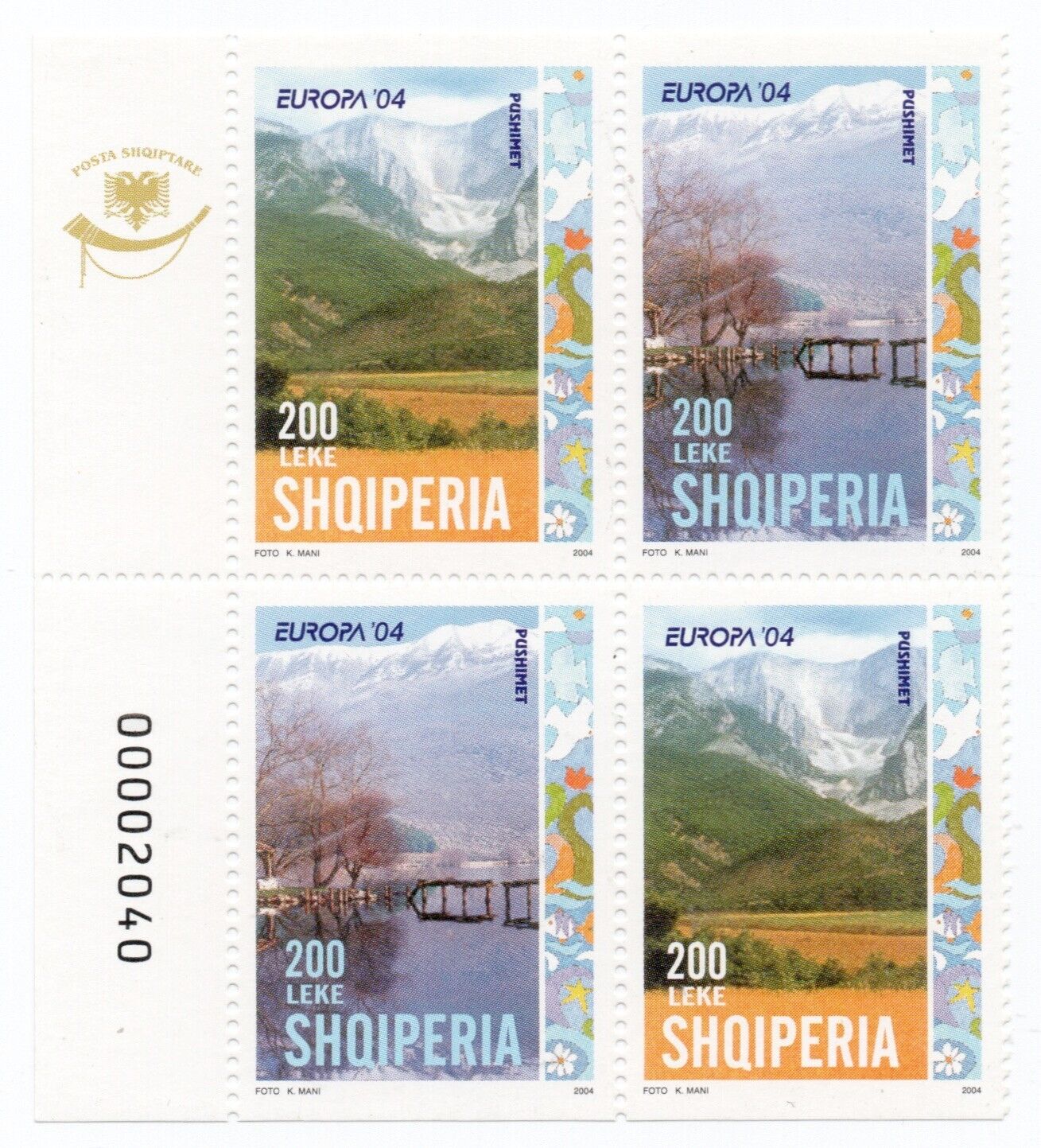 2004 - Europa CEPT (Albania) - Le Vacanze, blocco di quattro MNH**