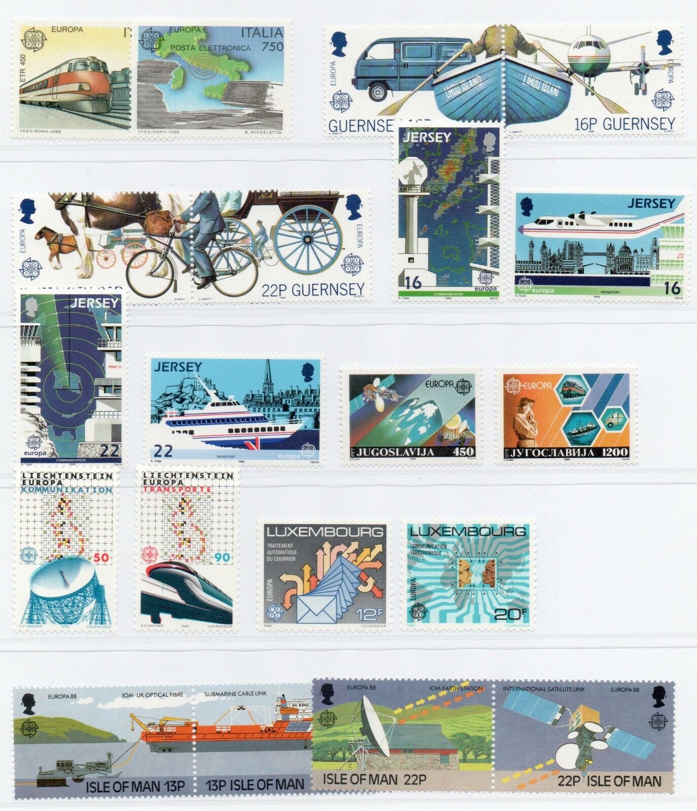 1988 - Europa CEPT (Anno completo) - Mezzi di trasporto e comunicazioni MNH**