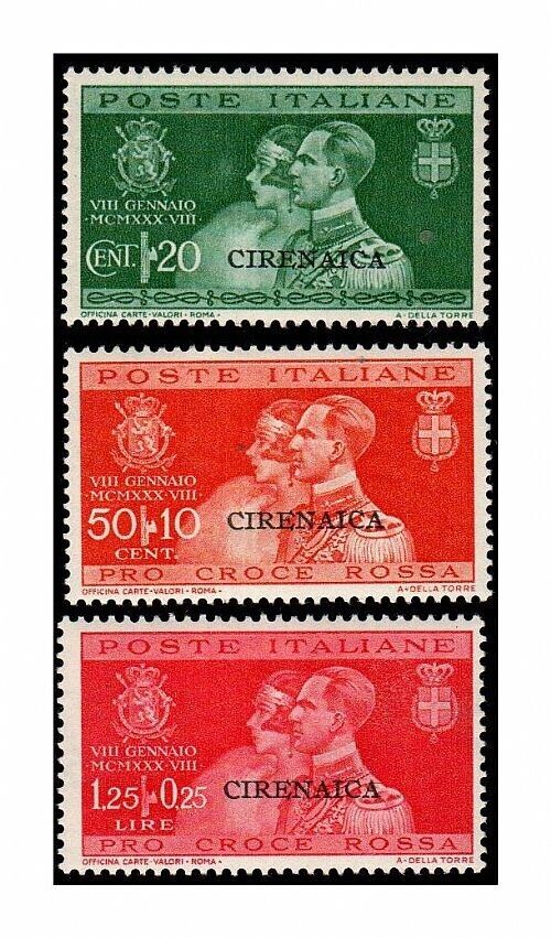 1930 Colonie (Cirenaica) - Serie Nozze del Principe Umberto completa MNH**