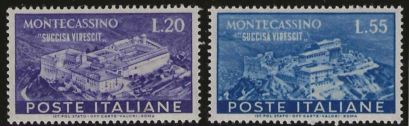 1951 Repubblica italiana - Serie completa Abbazia Montecassino MNH**