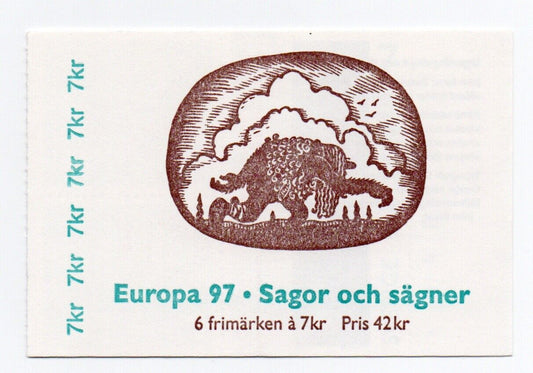 1997 - Europa CEPT (Svezia) - Storie e leggende, libretto MNH**