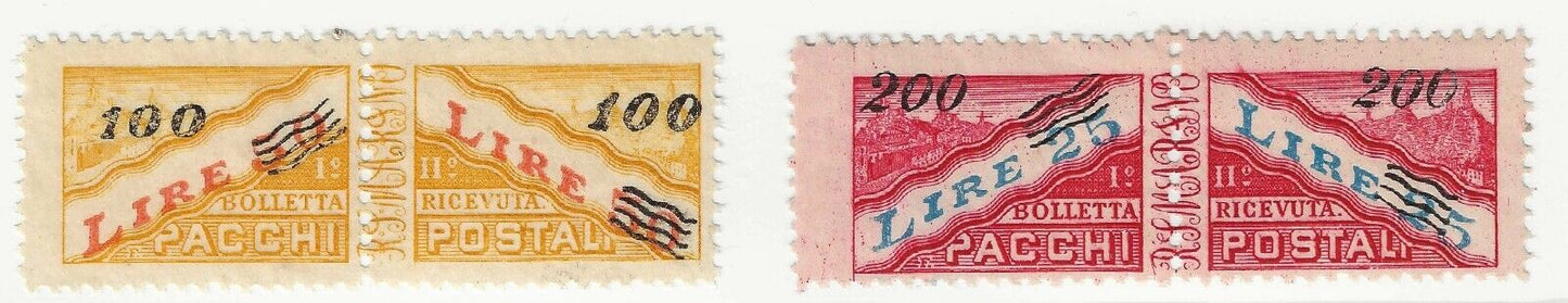 1948-50 San Marino - Pacchi Postali emissione '46, due val. MNH**