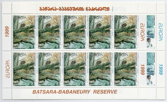 1999 - Europa CEPT (Georgia) - Riserve e parchi naturali, 2 minifogli MNH**