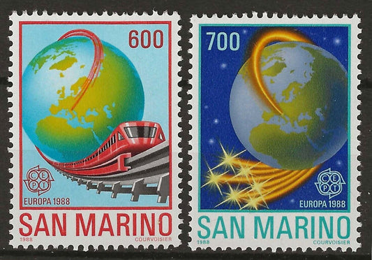 1988 Saint-Marin - Europe unie, médias 10 valeurs MNH**