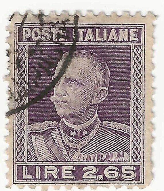 1927 Royaume d'Italie - Effigie Vittorio Emanuele 2.65 violette d'occasion