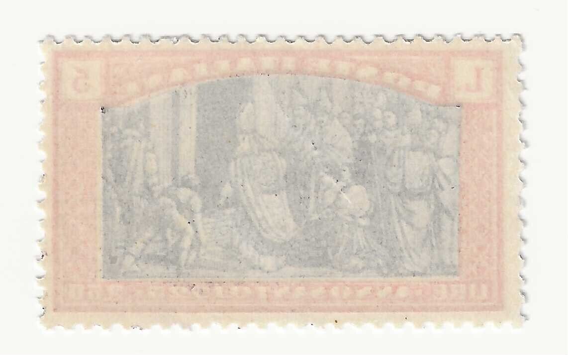 1924 Regno d'Italia - 5 L. + 2,50 cent. vermiglio e viola Anno Santo 1925 MNH**