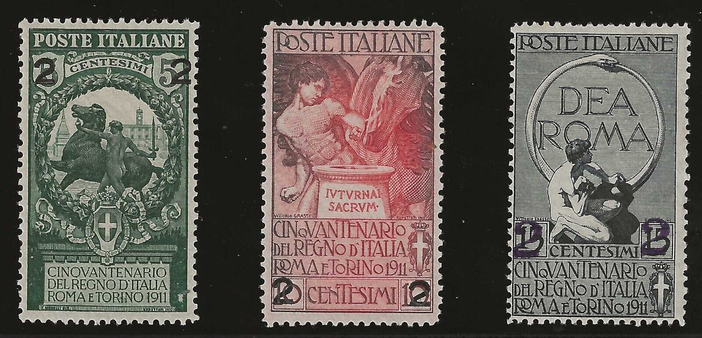 1913 Regno d'Italia - Francobolli Unità soprastampati MH*