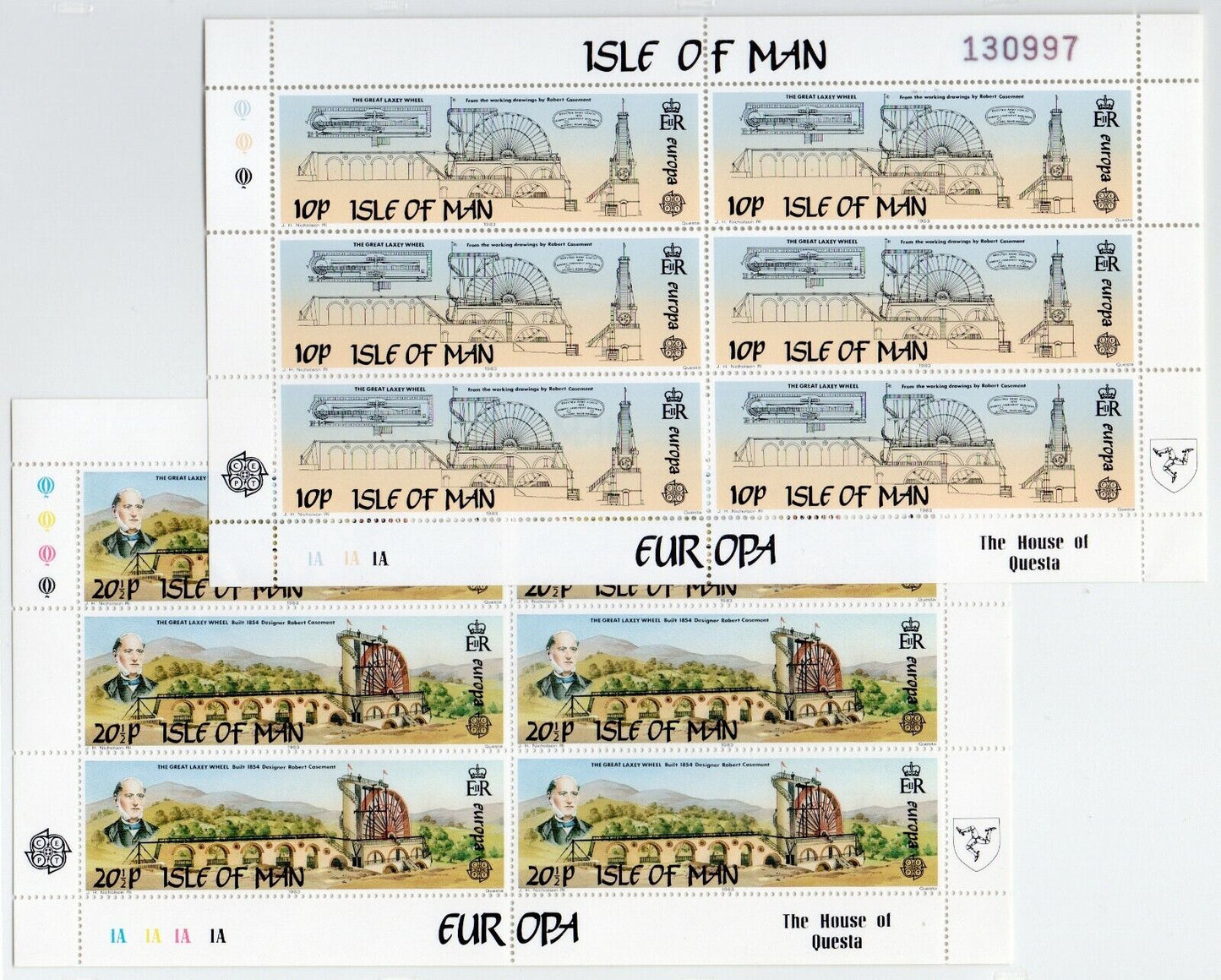 1983 - Europa CEPT (GIRO COMPLETO) - Opere genere umano, minifogli e fogli MNH**