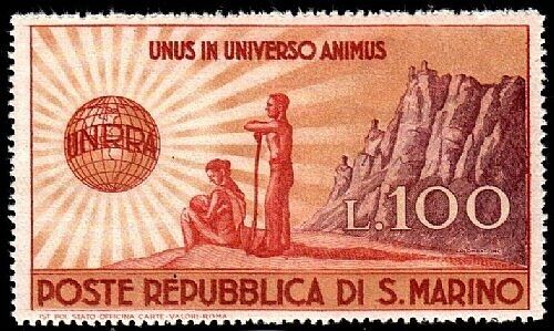 1946 San Marino - UNRRA 100 L. MH*